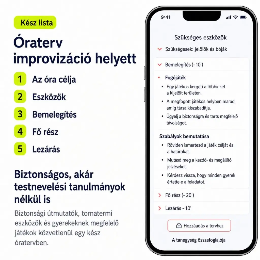 Kész Tesiterv óraterv lépései