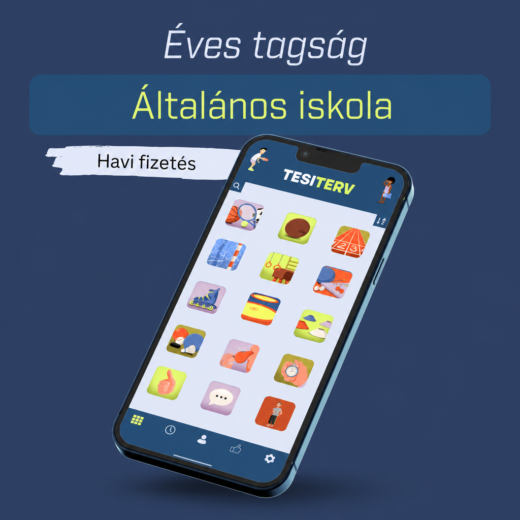 Éves tagság havi fizetéssel – Tesiterv, általános iskola