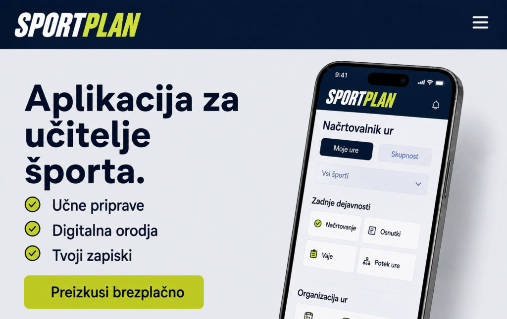 Sportplan – aplikacija za učitelje športa