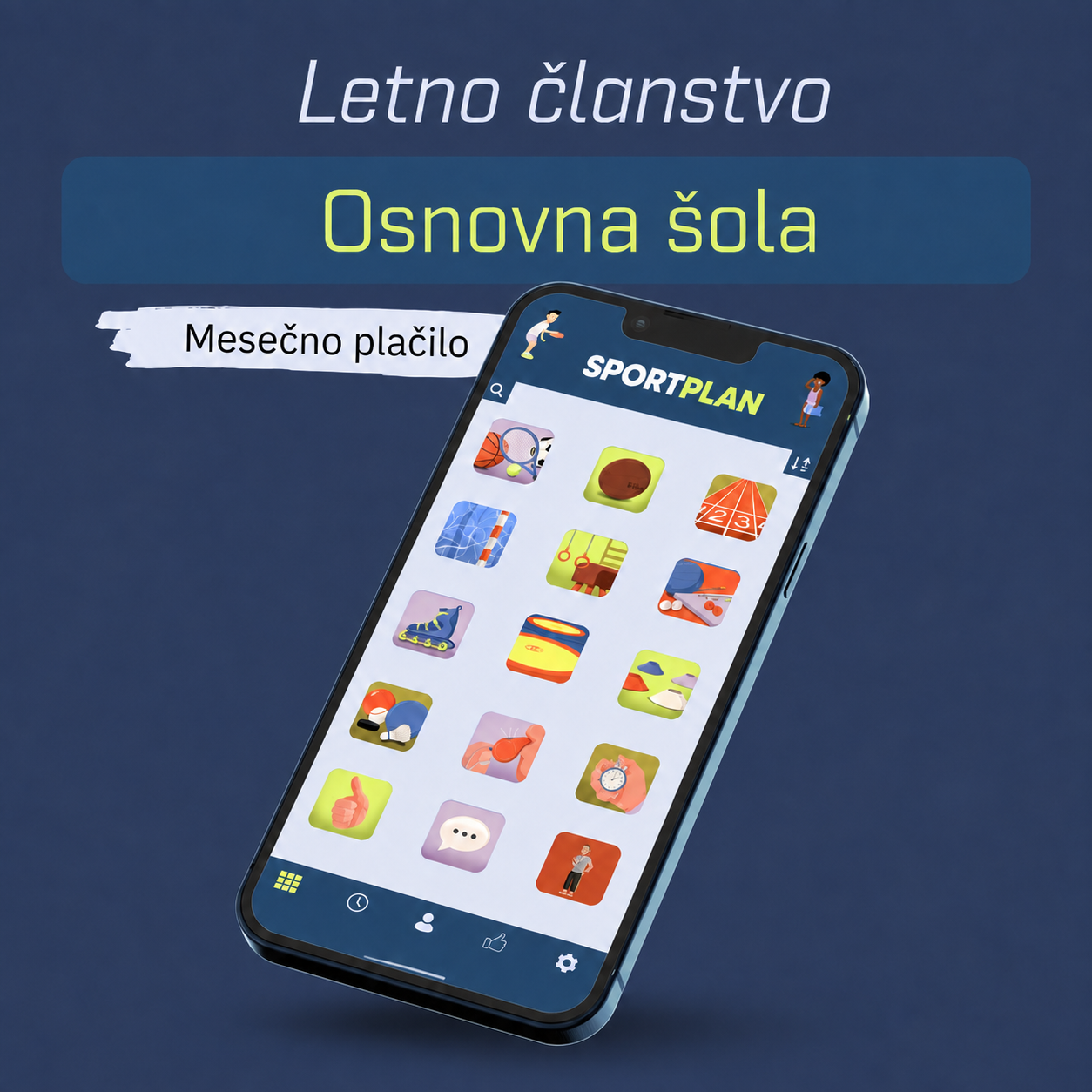 Letno članstvo z mesečnim plačilom