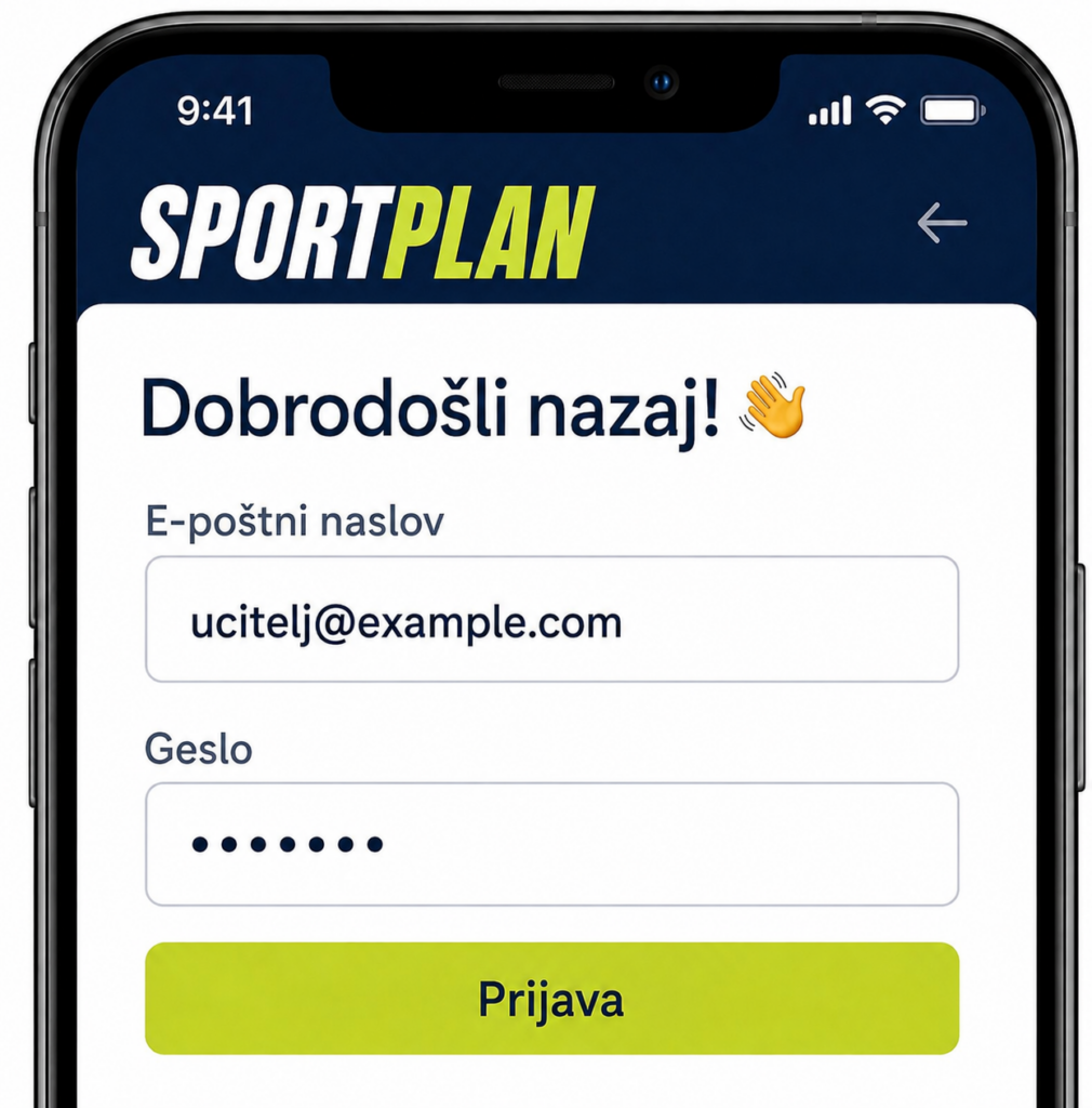 Prijava v Sportplan